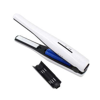 USB wireless charging mini portable straight hair clip bangs ceramic straightening plate hair straightener - Amazhona 