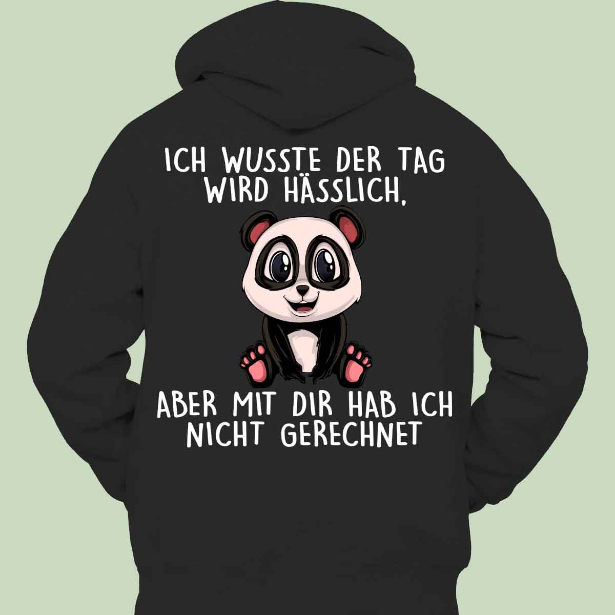 Ugly Panda Hoodie Unisex Back Print - Amazhona 