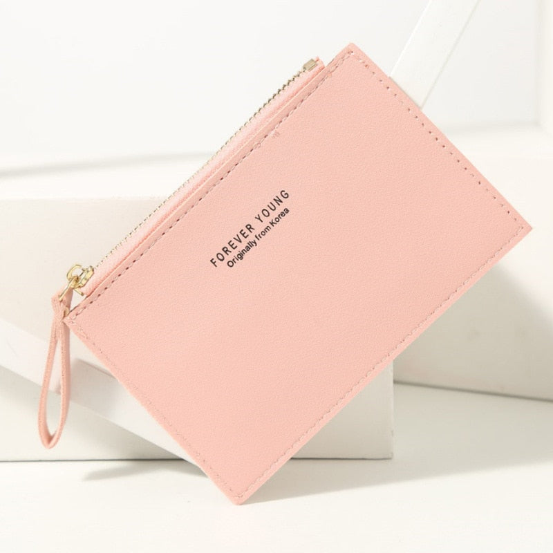 Unistybag Wallets for Women Luxury Designer Wallet Fashion Purses Solid Cute Small Wallet PU Girl Clutch Purse - Amazhona 