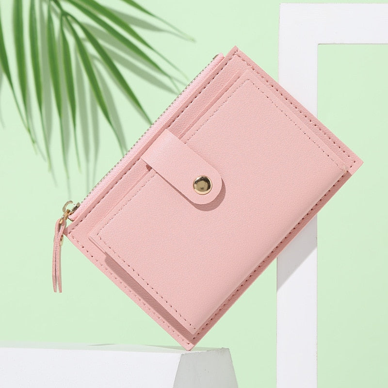 Unistybag Wallets for Women Luxury Designer Wallet Fashion Purses Solid Cute Small Wallet PU Girl Clutch Purse - Amazhona 