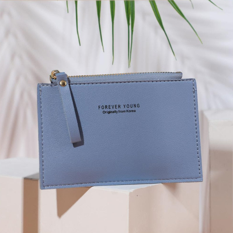 Unistybag Wallets for Women Luxury Designer Wallet Fashion Purses Solid Cute Small Wallet PU Girl Clutch Purse - Amazhona 