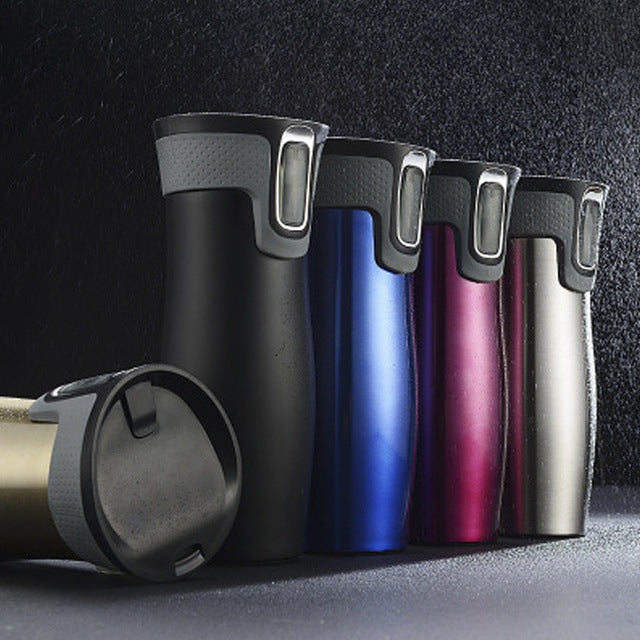 Vacuum Insulated Stainless Steel Travel Mugs Water Flask Thermal Tea Bottle - Amazhona 