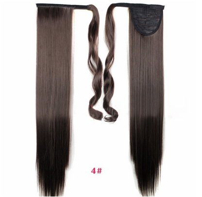 Velcro Wig Ponytail Straight Invisible Hair Extension - Amazhona 