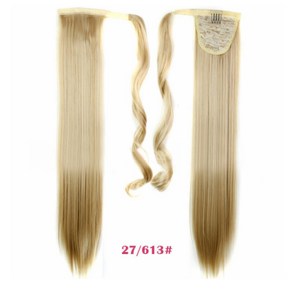 Velcro Wig Ponytail Straight Invisible Hair Extension - Amazhona 