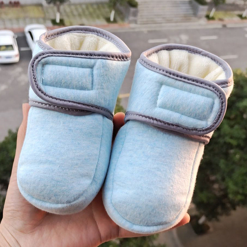 Velcro with Soft Soles for Baby Does Not Come Off Cotton Shoes - Amazhona 