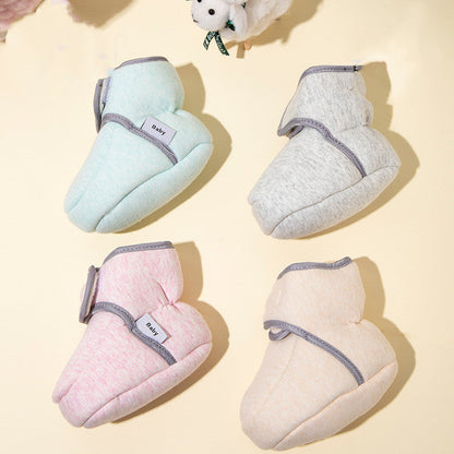 Velcro with Soft Soles for Baby Does Not Come Off Cotton Shoes - Amazhona 