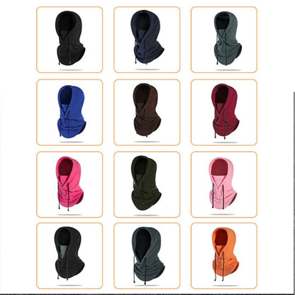 W18 Men's hats Outdoor Riding Hoods Windproof Caps Cold-Proof Ski Caps Fieece Caps Warm Bibs One-Piece Autumn and Winter Hats - Amazhona 