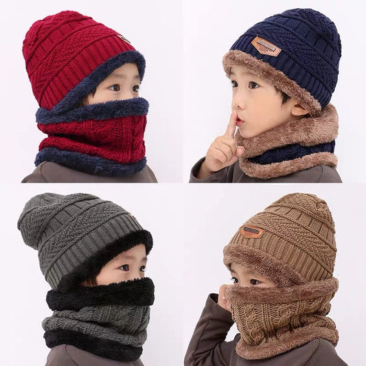 Warm knitted hat children's cap - Amazhona 