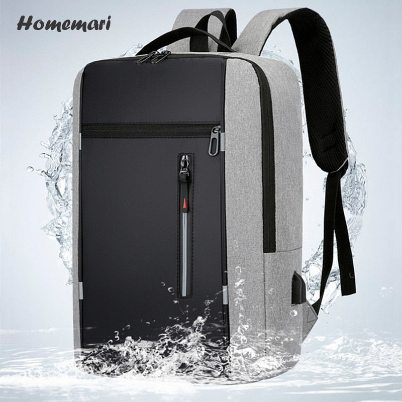 Waterproof Business Backpack Men Usb School Backpacks 15.6 Inch Laptop Backpack Large Capacity Bagpacks For Men Back Pack Bags - Amazhona 