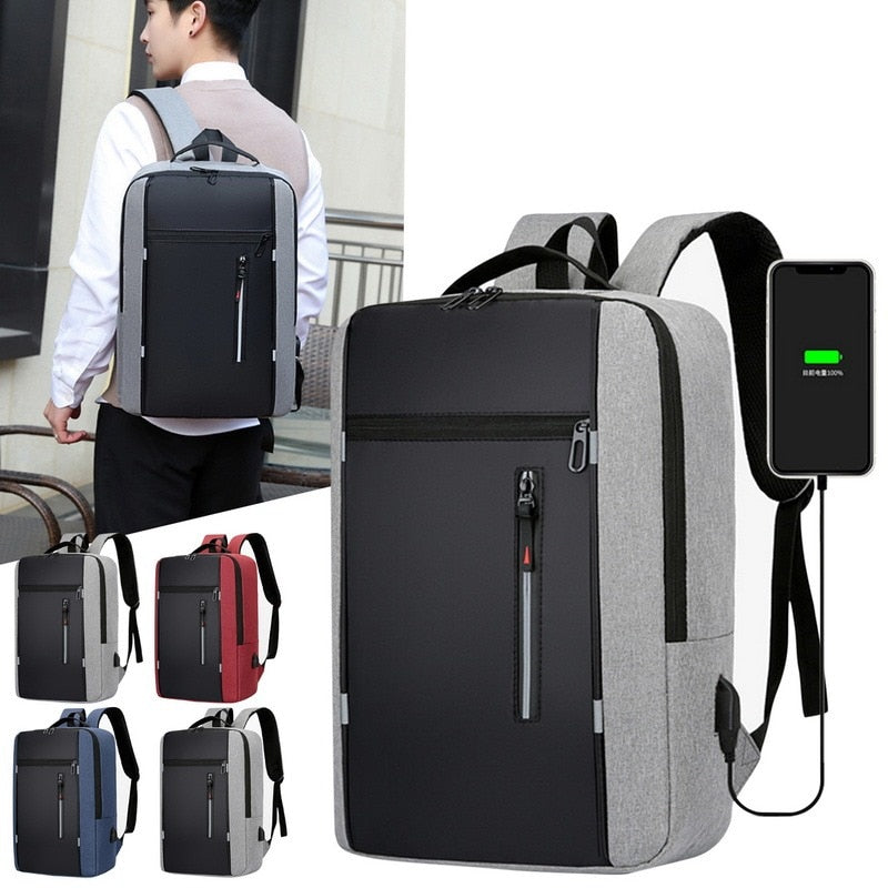 Waterproof Business Backpack Men Usb School Backpacks 15.6 Inch Laptop Backpack Large Capacity Bagpacks For Men Back Pack Bags - Amazhona 