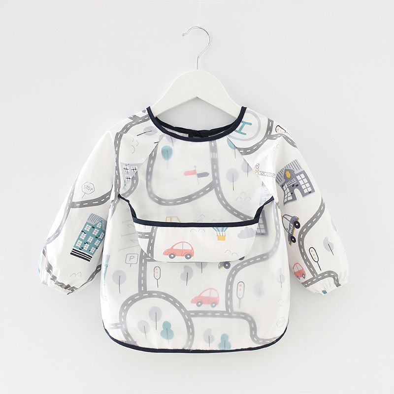 Waterproof Long-Sleeved Anti-Wear Baby Eating Clothes - Amazhona 