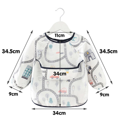 Waterproof Long-Sleeved Anti-Wear Baby Eating Clothes - Amazhona 