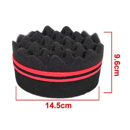 Wave-shaped Sponge Hair Twist Brush Double Sided Multi-holes Side Braid Hair Twist Curl Wave Styling Tools Braiders - Amazhona 