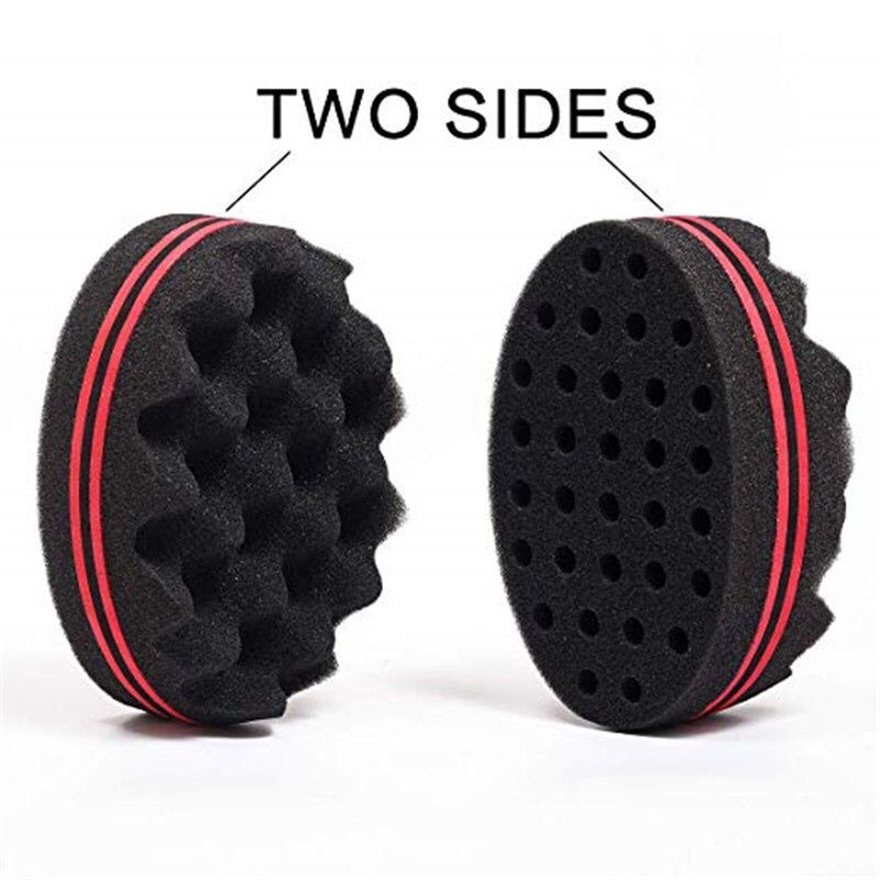 Wave-shaped Sponge Hair Twist Brush Double Sided Multi-holes Side Braid Hair Twist Curl Wave Styling Tools Braiders - Amazhona 