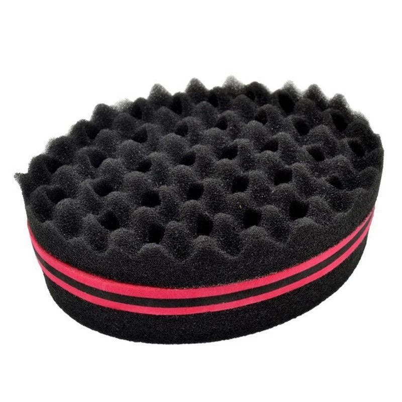 Wave-shaped Sponge Hair Twist Brush Double Sided Multi-holes Side Braid Hair Twist Curl Wave Styling Tools Braiders - Amazhona 