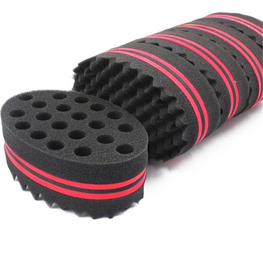 Wave-shaped Sponge Hair Twist Brush Double Sided Multi-holes Side Braid Hair Twist Curl Wave Styling Tools Braiders - Amazhona 