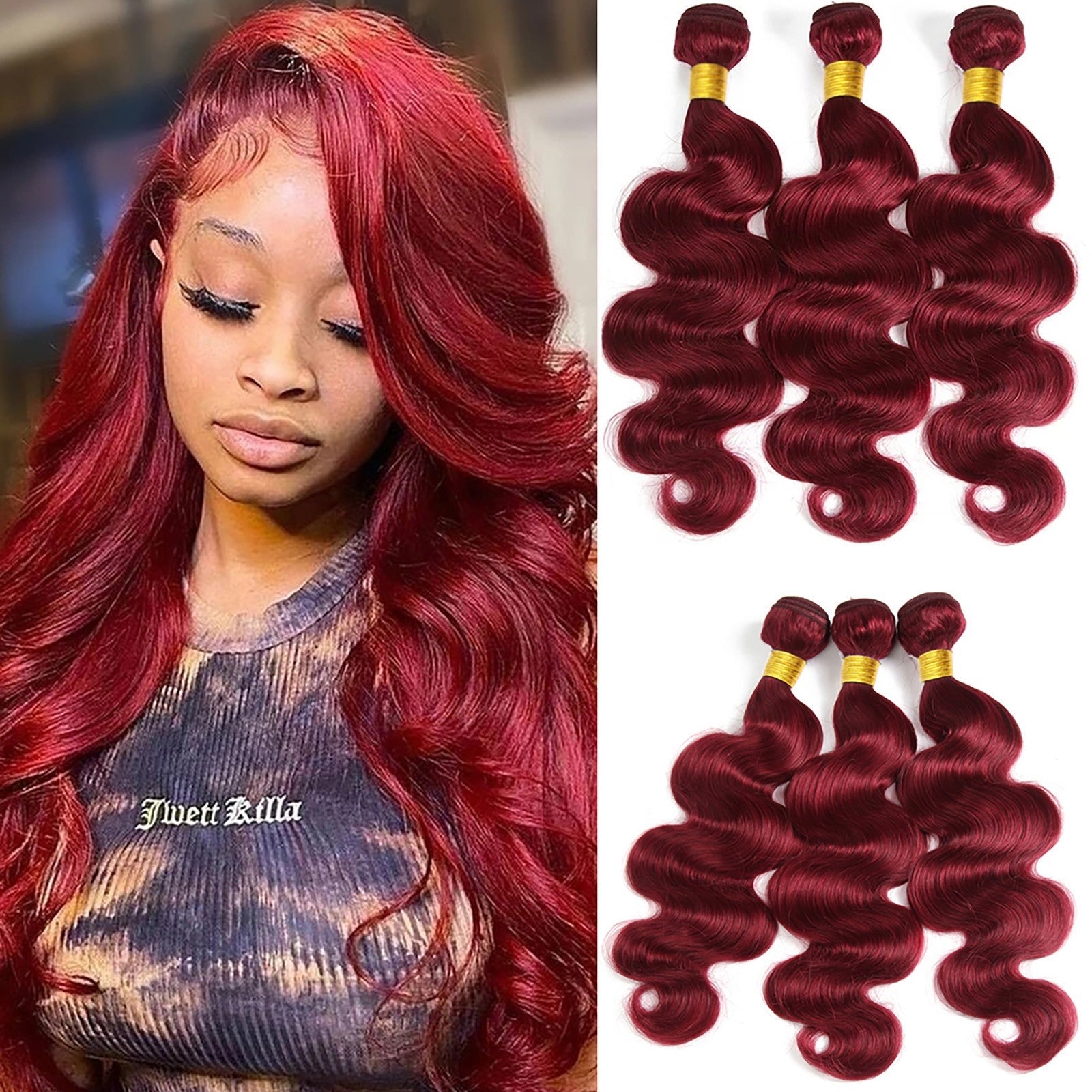 Wig Curly Hair Female Chemical Fiber Curtain Simulation Bundle - Amazhona 