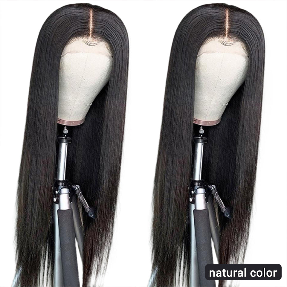 Wig Female Long Straight Hair Wine Red Europe and America - Amazhona 