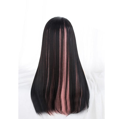 Wig Female Net Red Daily Hanging Ears Dye Long Straight Hair - Amazhona 