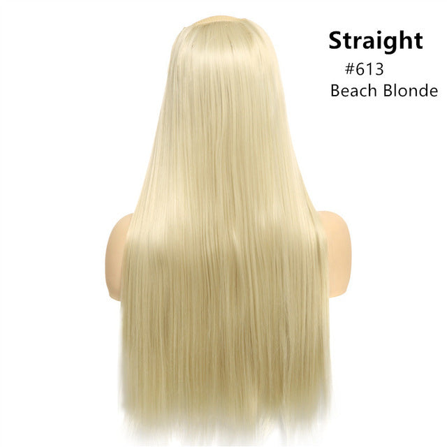 Wig Female One Piece Natural Long Straight Hair - Amazhona 