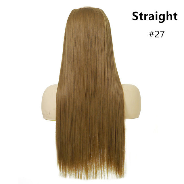 Wig Female One Piece Natural Long Straight Hair - Amazhona 