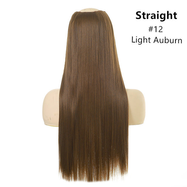 Wig Female One Piece Natural Long Straight Hair - Amazhona 