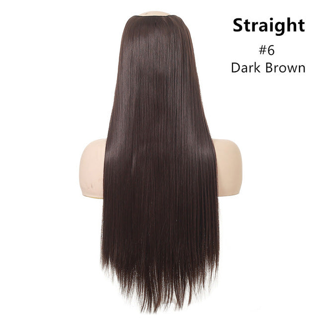 Wig Female One Piece Natural Long Straight Hair - Amazhona 