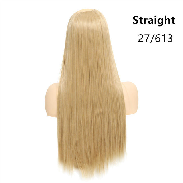 Wig Female One Piece Natural Long Straight Hair - Amazhona 