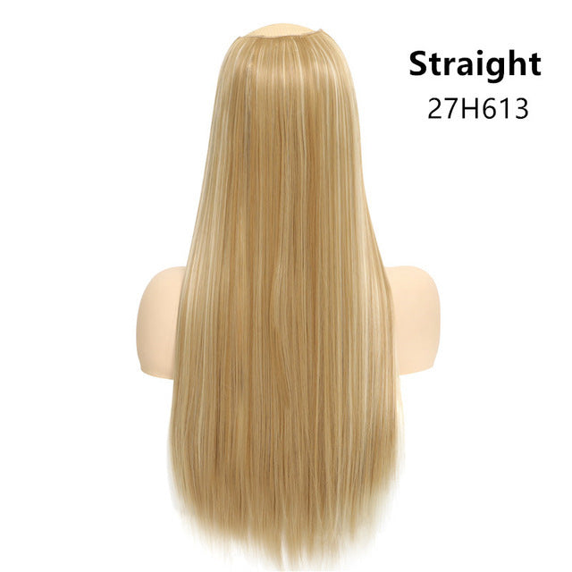 Wig Female One Piece Natural Long Straight Hair - Amazhona 