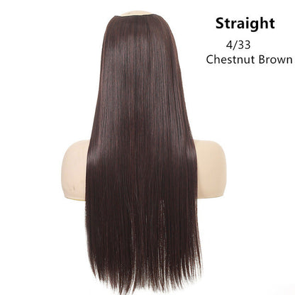 Wig Female One Piece Natural Long Straight Hair - Amazhona 