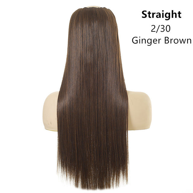 Wig Female One Piece Natural Long Straight Hair - Amazhona 