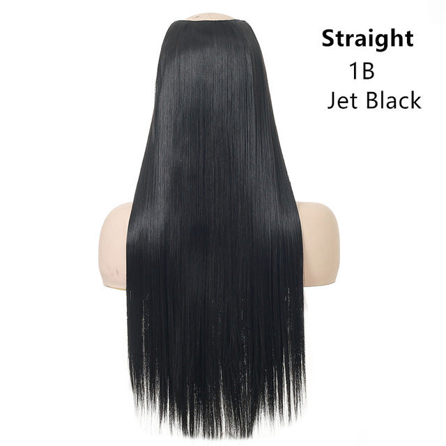 Wig Female One Piece Natural Long Straight Hair - Amazhona 