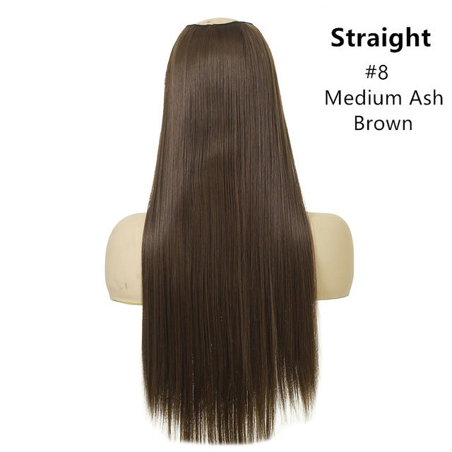 Wig Female One Piece Natural Long Straight Hair - Amazhona 