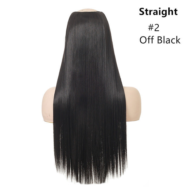 Wig Female One Piece Natural Long Straight Hair - Amazhona 