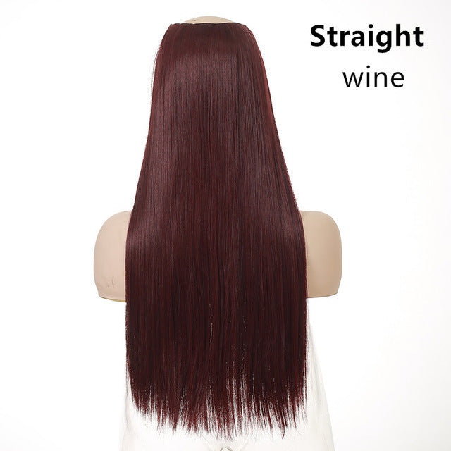 Wig Female One Piece Natural Long Straight Hair - Amazhona 