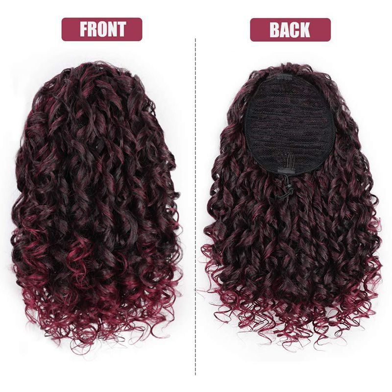 Wig Ponytail Wig Female African Small Curls - Amazhona 