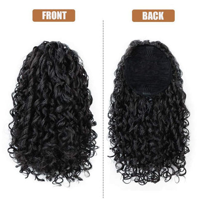 Wig Ponytail Wig Female African Small Curls - Amazhona 