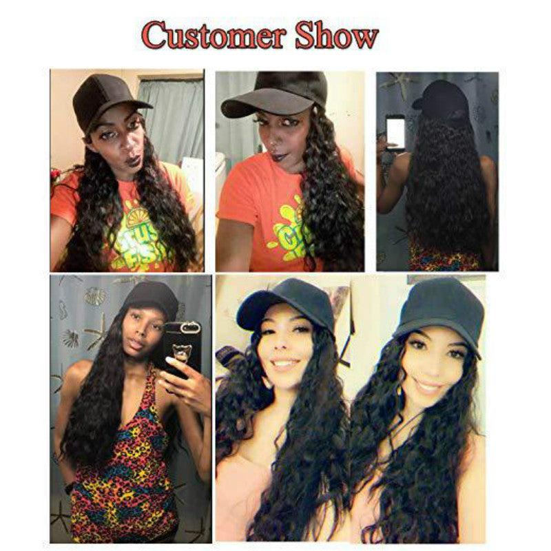 Wig female long curly hair water ripple long hair - Amazhona 