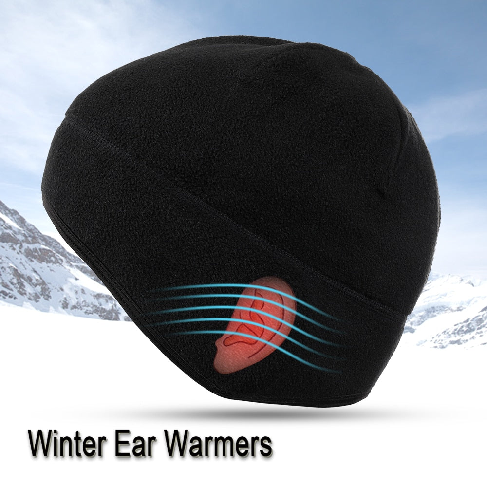 Winter Warm Ear Cover Cap Soft Men Women Ski Snowboard Cycling Skin-friendly Beanies Hiking Polar Fleece Running Windproof Hat - Amazhona 