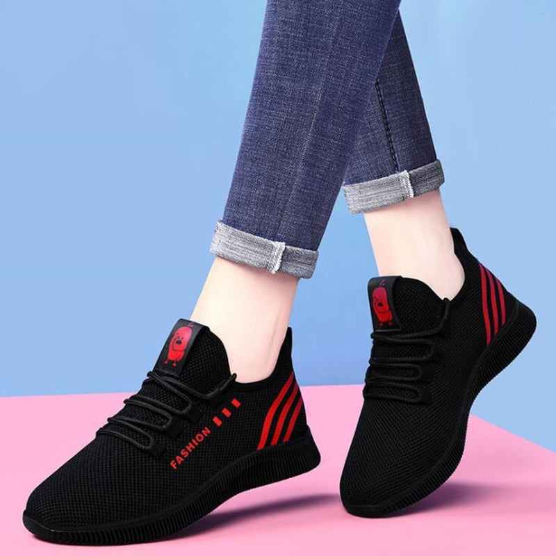 Women Casual Sports Shoes Woman Breathable Mesh Platform Sneakers Women Fashion Mesh Shoes Tenis Feminino Womens Sneaker Basket - Amazhona 