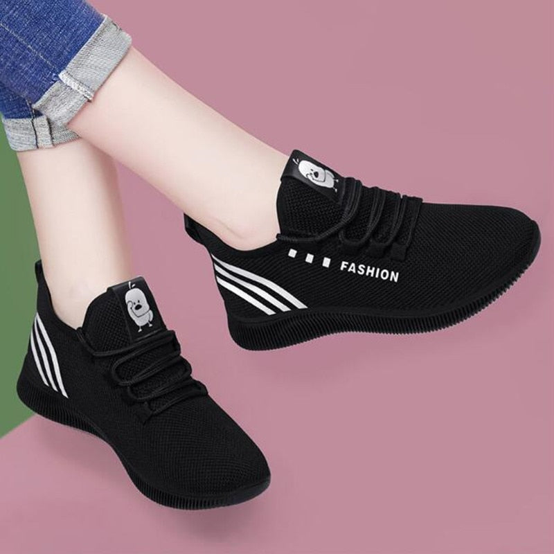 Women Casual Sports Shoes Woman Breathable Mesh Platform Sneakers Women Fashion Mesh Shoes Tenis Feminino Womens Sneaker Basket - Amazhona 