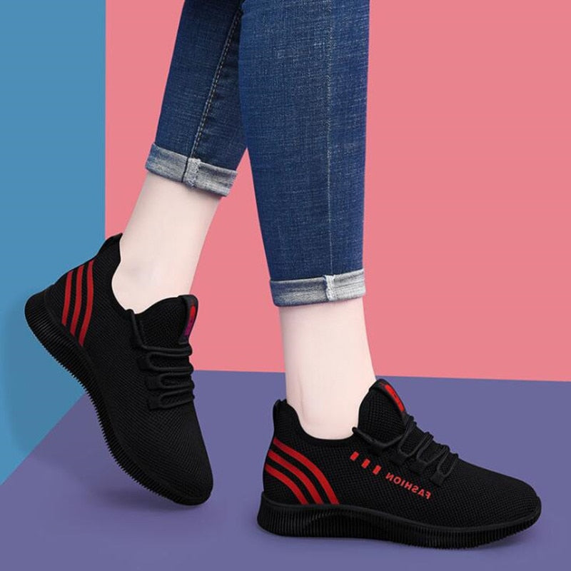 Women Casual Sports Shoes Woman Breathable Mesh Platform Sneakers Women Fashion Mesh Shoes Tenis Feminino Womens Sneaker Basket - Amazhona 