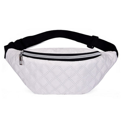 Women Plaid Waist Bag Female Oxford Waterproof Belt Bags Designer Crossbody Chest Bag Ladies Fashion Fanny Pack Banana Hip Purse - Amazhona 