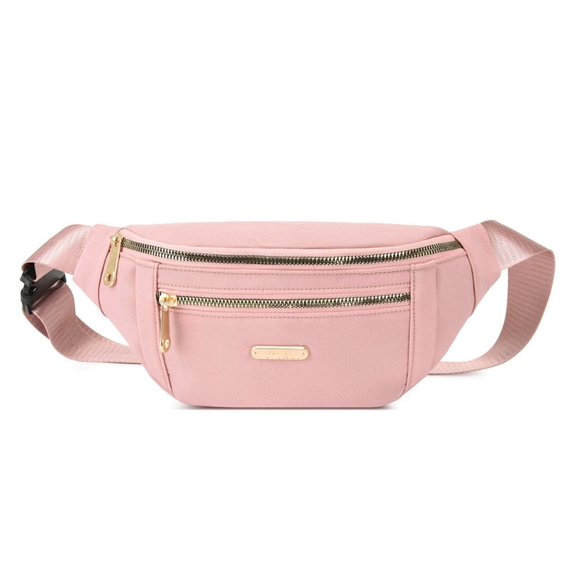 Women Plaid Waist Bag Female Oxford Waterproof Belt Bags Designer Crossbody Chest Bag Ladies Fashion Fanny Pack Banana Hip Purse - Amazhona 