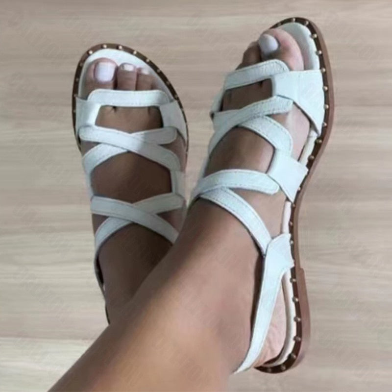 Women Sandals Rome Shoes 2022 Summer New Rome Flats Slippers Beach Sport Casual Ladies Shoes Soft Mujer Slides Bohemian Zapatos - Amazhona 