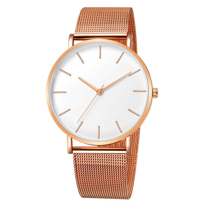 Women Watch Rose Gold Montre Femme 2022 Mesh Belt ultra-thin Fashion relojes para mujer Luxury Wrist Watches reloj muje - Amazhona 