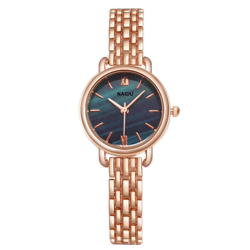 Women Watches New NAIDU Rose gold Silver Ladies Bracelet Watch womens quartz dress wristwatch feminino reloj mujer kol saati - Amazhona 