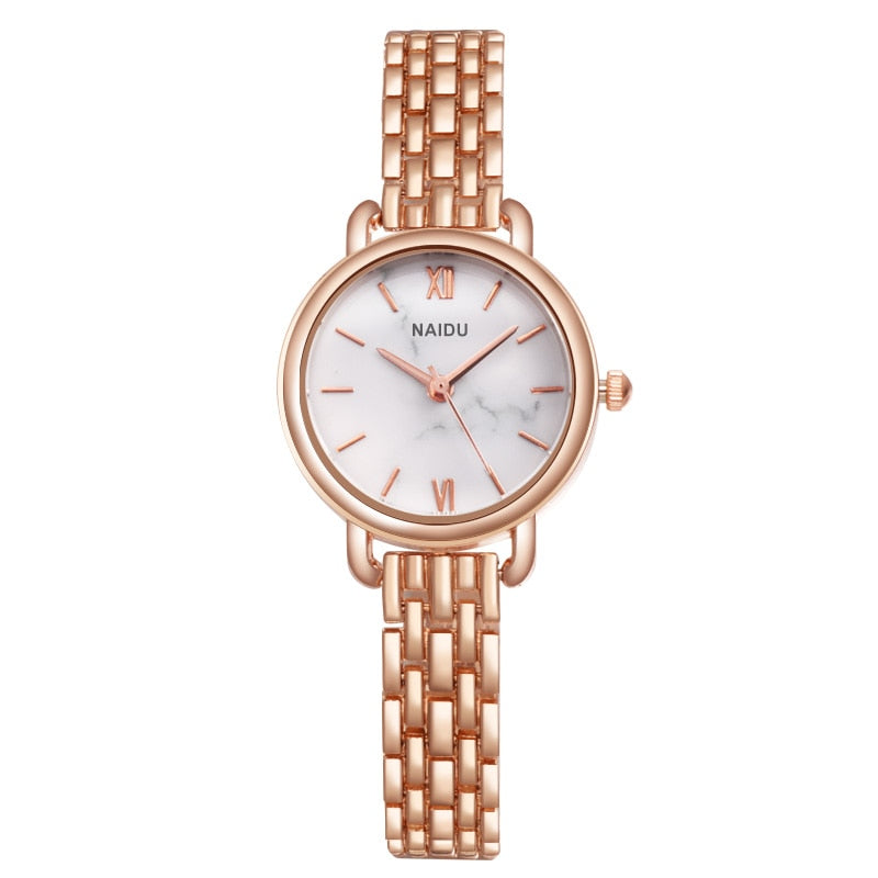 Women Watches New NAIDU Rose gold Silver Ladies Bracelet Watch womens quartz dress wristwatch feminino reloj mujer kol saati - Amazhona 