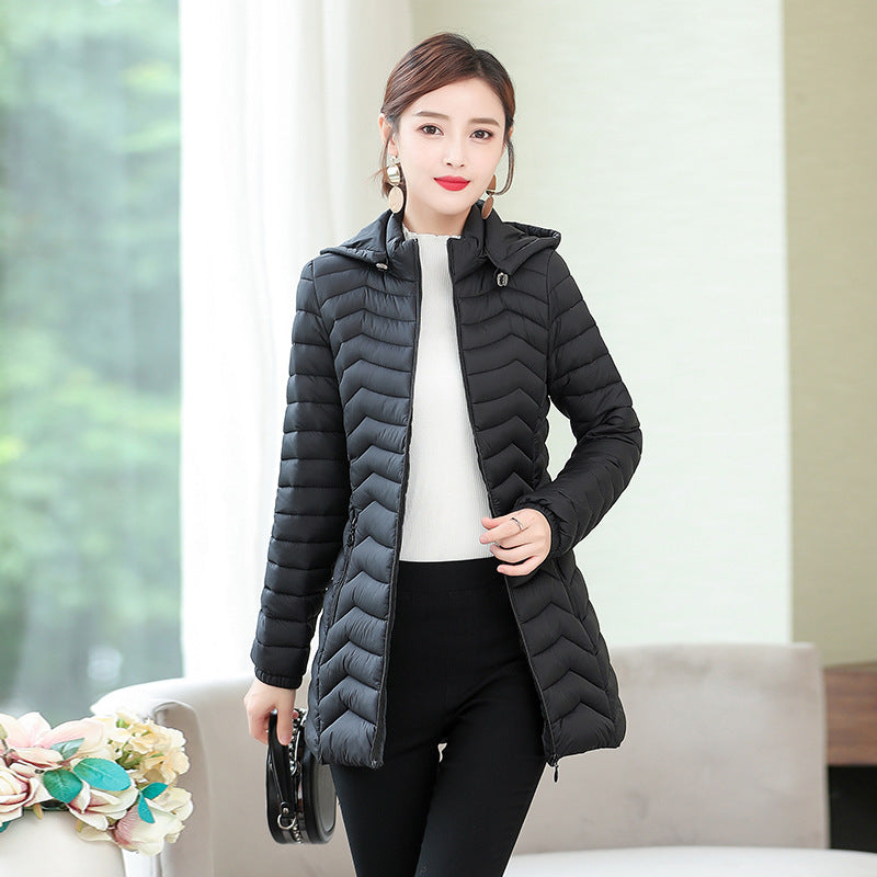 Women's Down Jacket Hooded Oversize Coat - Amazhona 