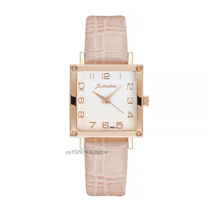 Women's Gradient colours Square Watches Minimalist Luxury Ladies  Leather Wristwatches Casual Female Quartz Relojes Para Mujer - Amazhona 